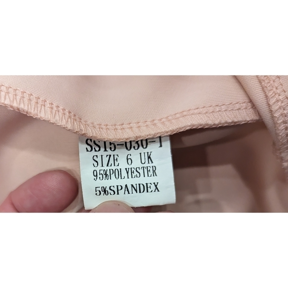 Lavish Alice Blush Ruffle Top Crossback Strap Dress Size 2 - Picture 6 of 8